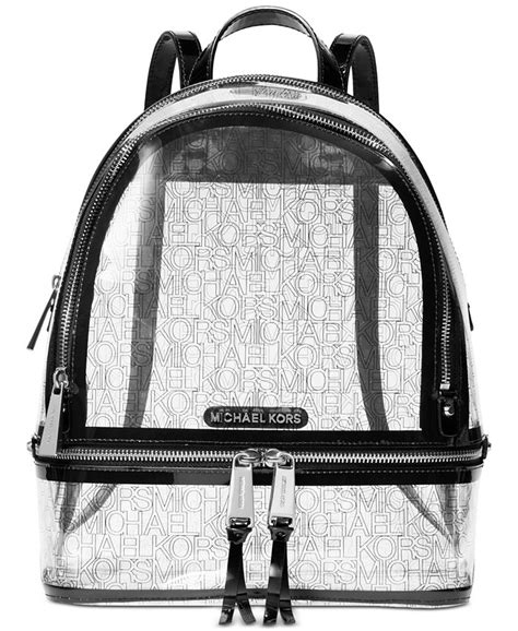 michael kors rhea backpack macy's|Michael Kors clear backpack.